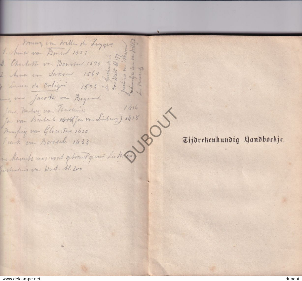 Nederland - Tijdrekenkundig Handboekje Der Vaderlandsche Geschiedenis - W.C. Van Gielen, Breda - 1845 (W203) - Anciens