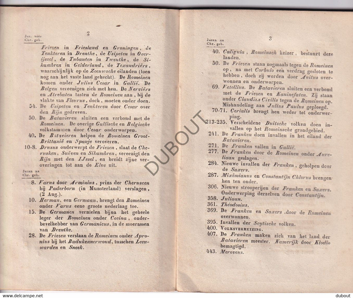 Nederland - Tijdrekenkundig Handboekje Der Vaderlandsche Geschiedenis - W.C. Van Gielen, Breda - 1845 (W203) - Antiguos