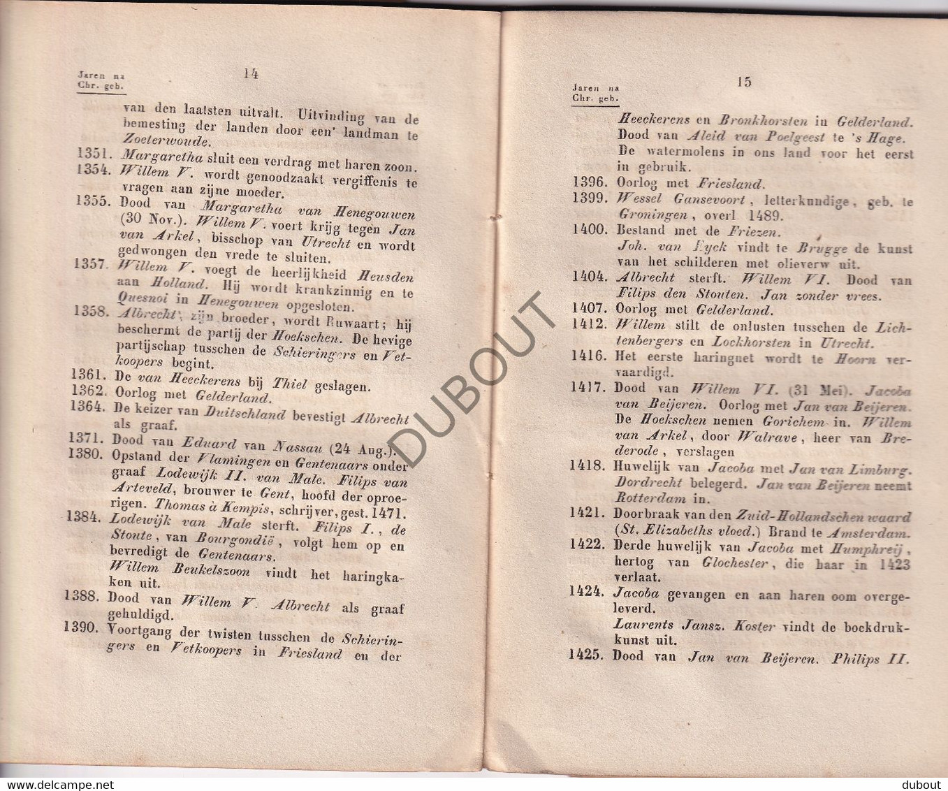 Nederland - Tijdrekenkundig Handboekje Der Vaderlandsche Geschiedenis - W.C. Van Gielen, Breda - 1845 (W203) - Anciens