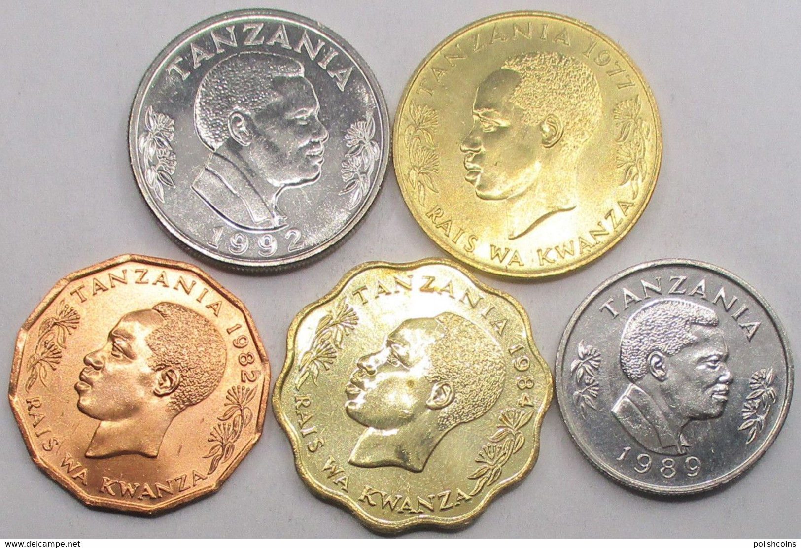 TANZANIA Different Years Set 5 Coins #btran - Tanzanía