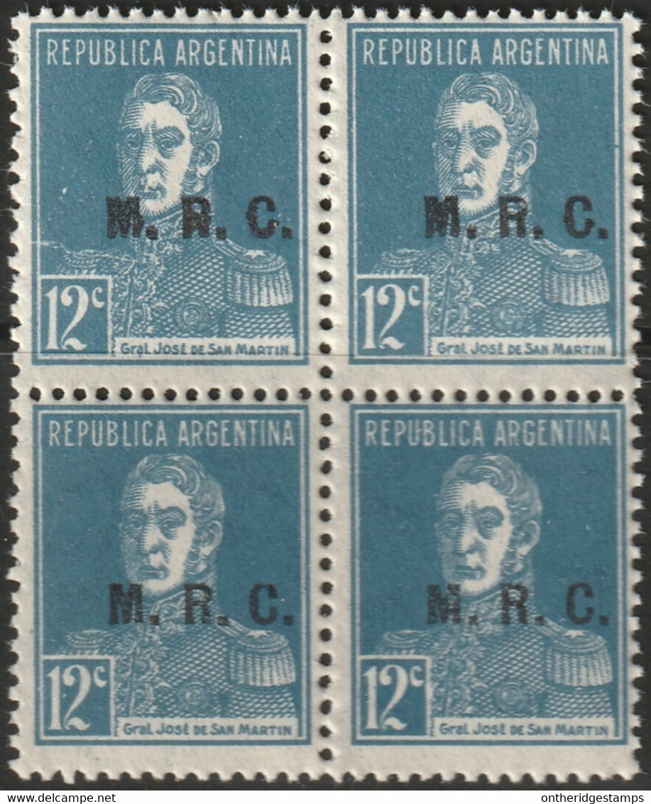 Argentina 1924 Sc OD342  Official Block MNH** - Service