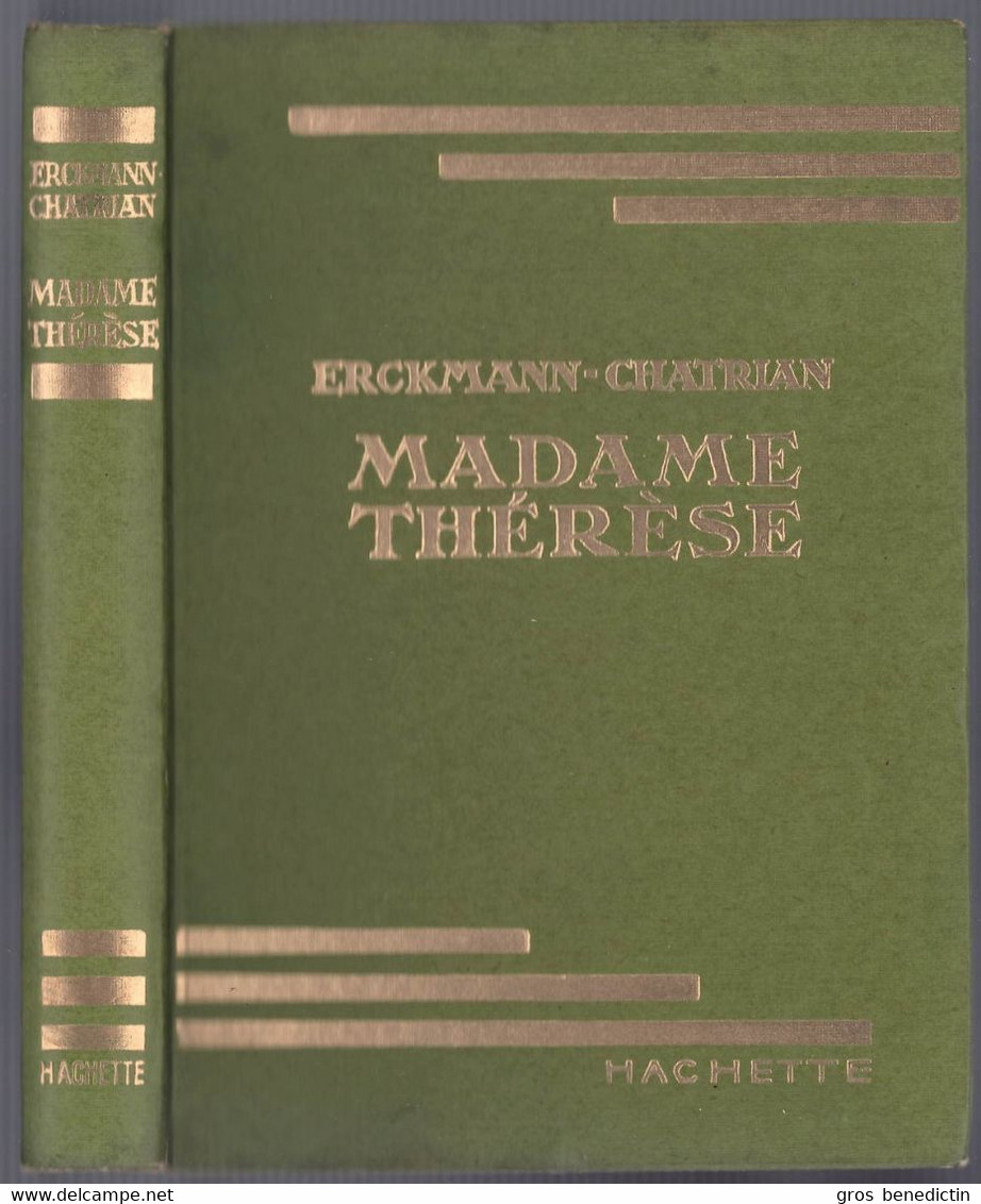 Hachette - Bibliothèque Verte Avec Jaquette -  Erckmann-Chatrian - "Madame Thérèse" - 1949 - #Ben&Vteanc - Biblioteca Verde