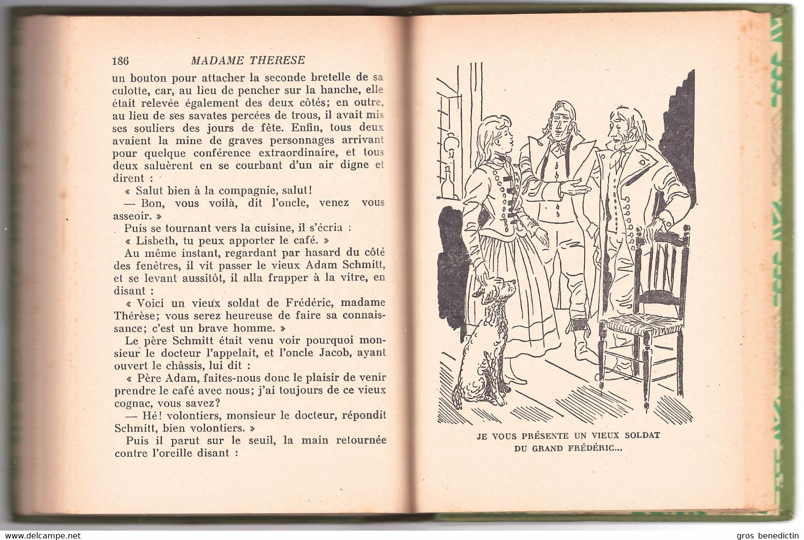 Hachette - Bibliothèque Verte Avec Jaquette -  Erckmann-Chatrian - "Madame Thérèse" - 1949 - #Ben&Vteanc - Bibliotheque Verte