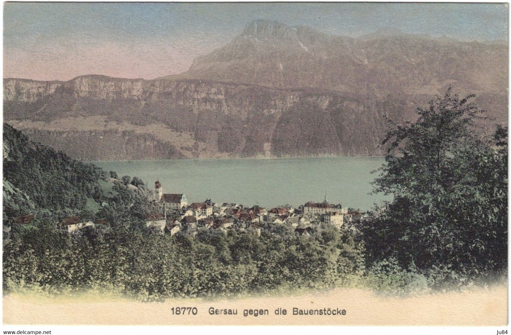 Suisse - Gersau Gegen Die Bauenstöcke - Carte Postale Couleurs Non Voyagée - 19 Août 1909 - Gersau