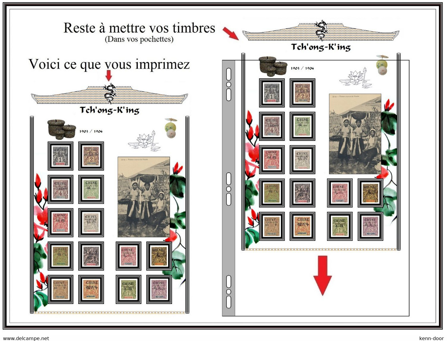 Album de timbres à imprimer   TCH'ONG-K'ING