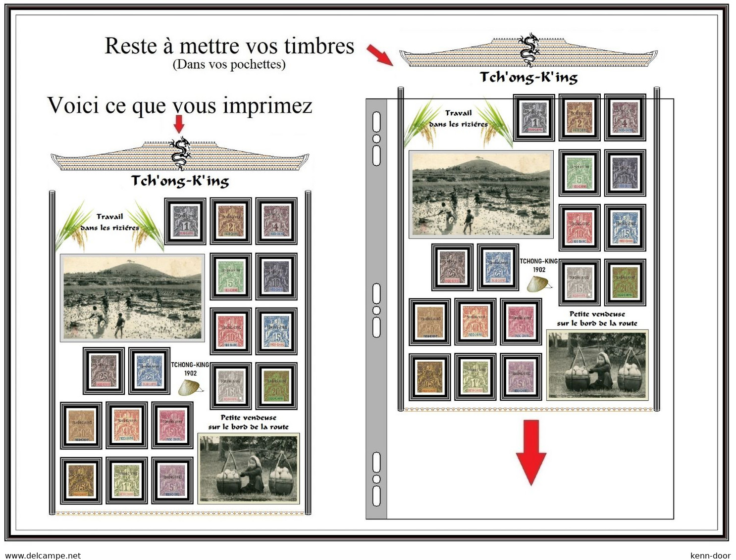 Album de timbres à imprimer   TCH'ONG-K'ING