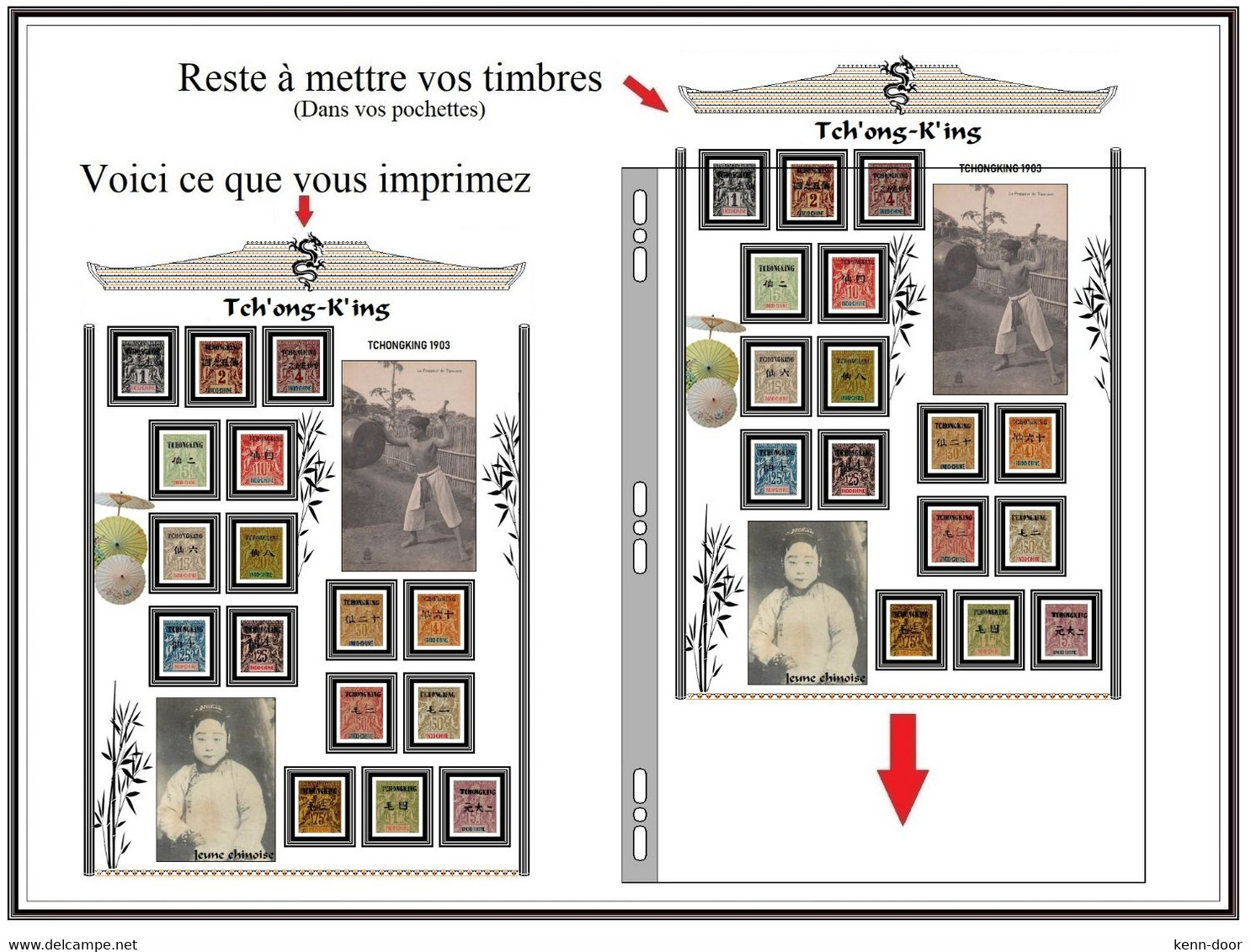 Album de timbres à imprimer   TCH'ONG-K'ING