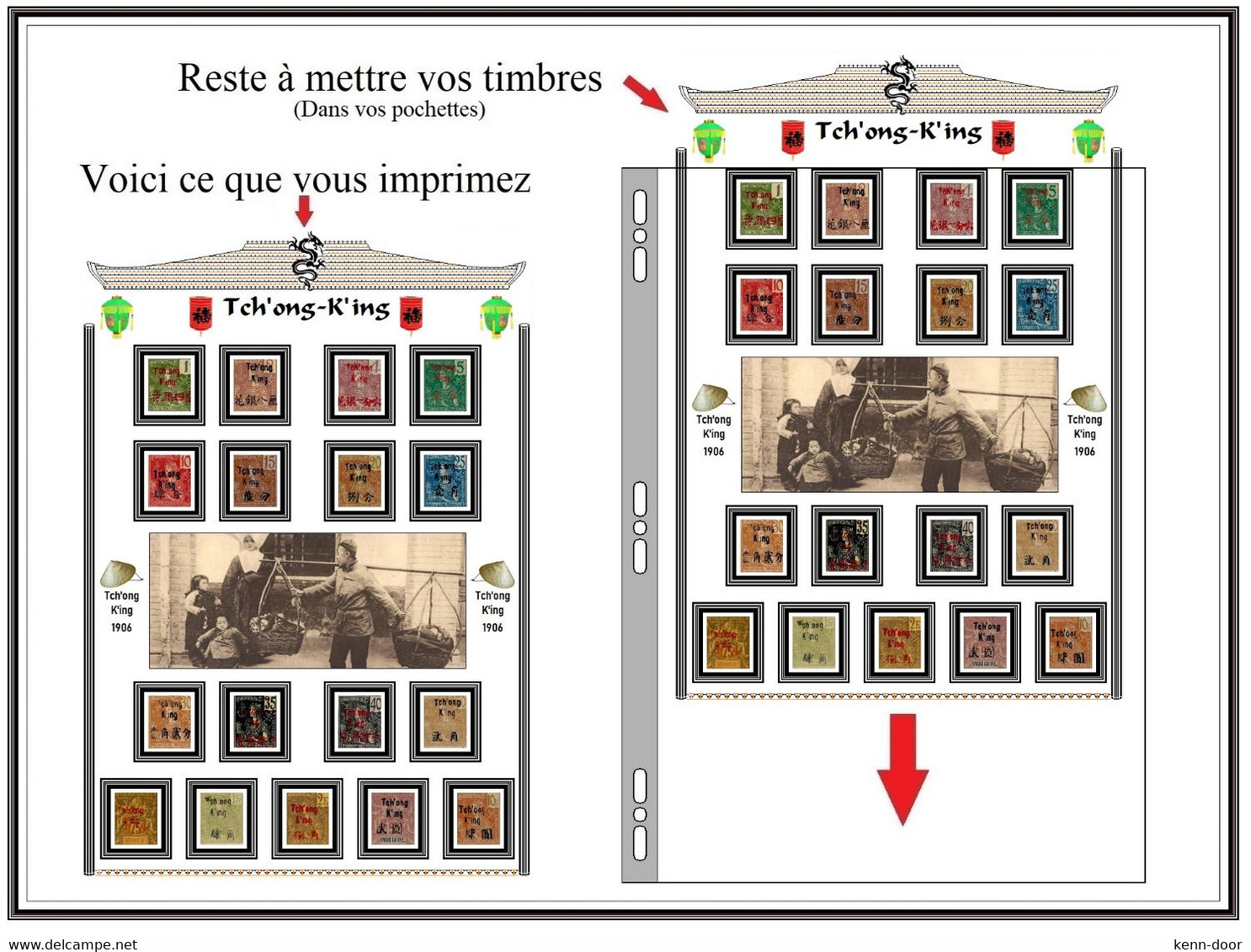 Album de timbres à imprimer   TCH'ONG-K'ING