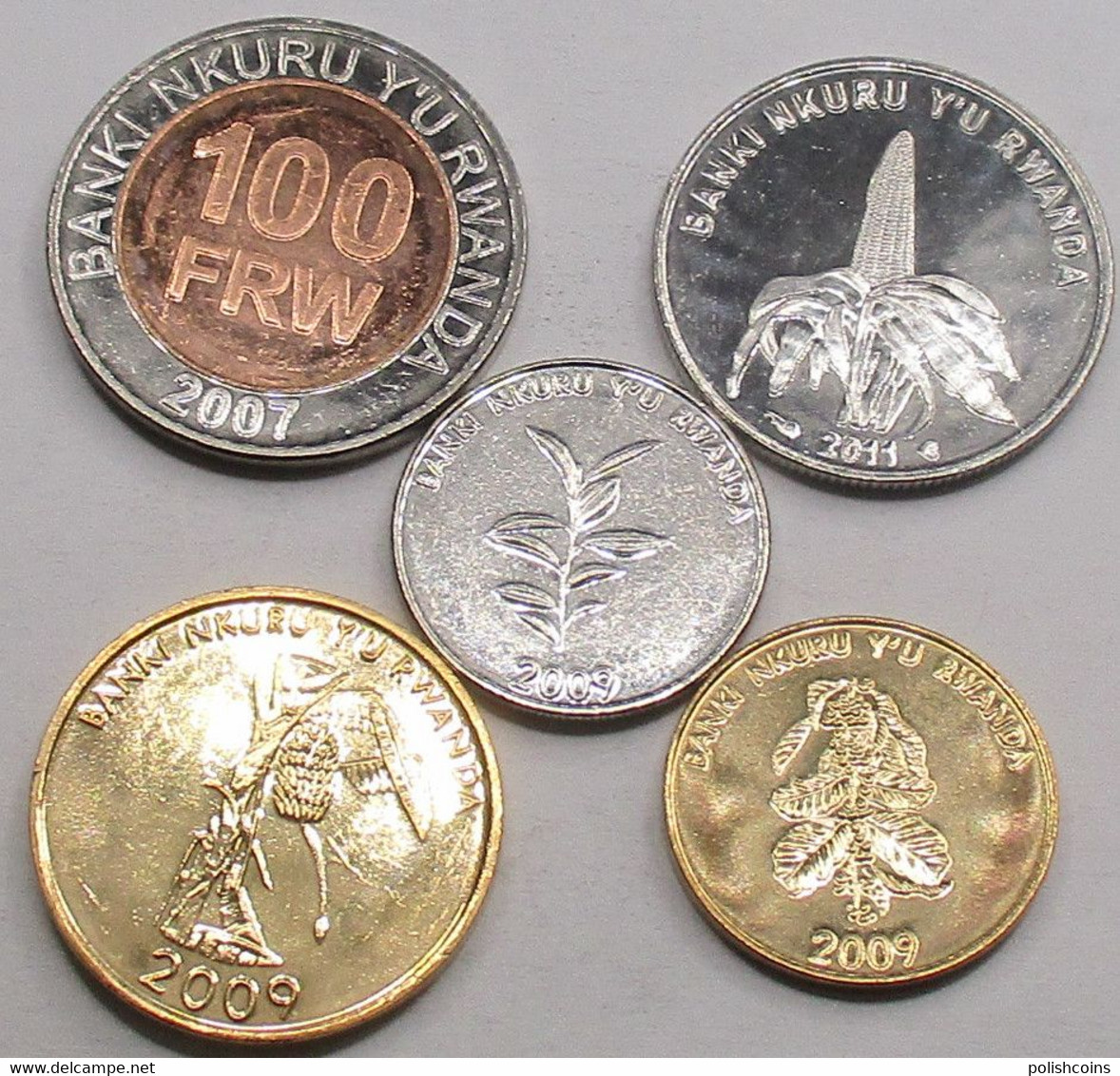 RWANDA Different Years Set 5 Coins #btran - Rwanda