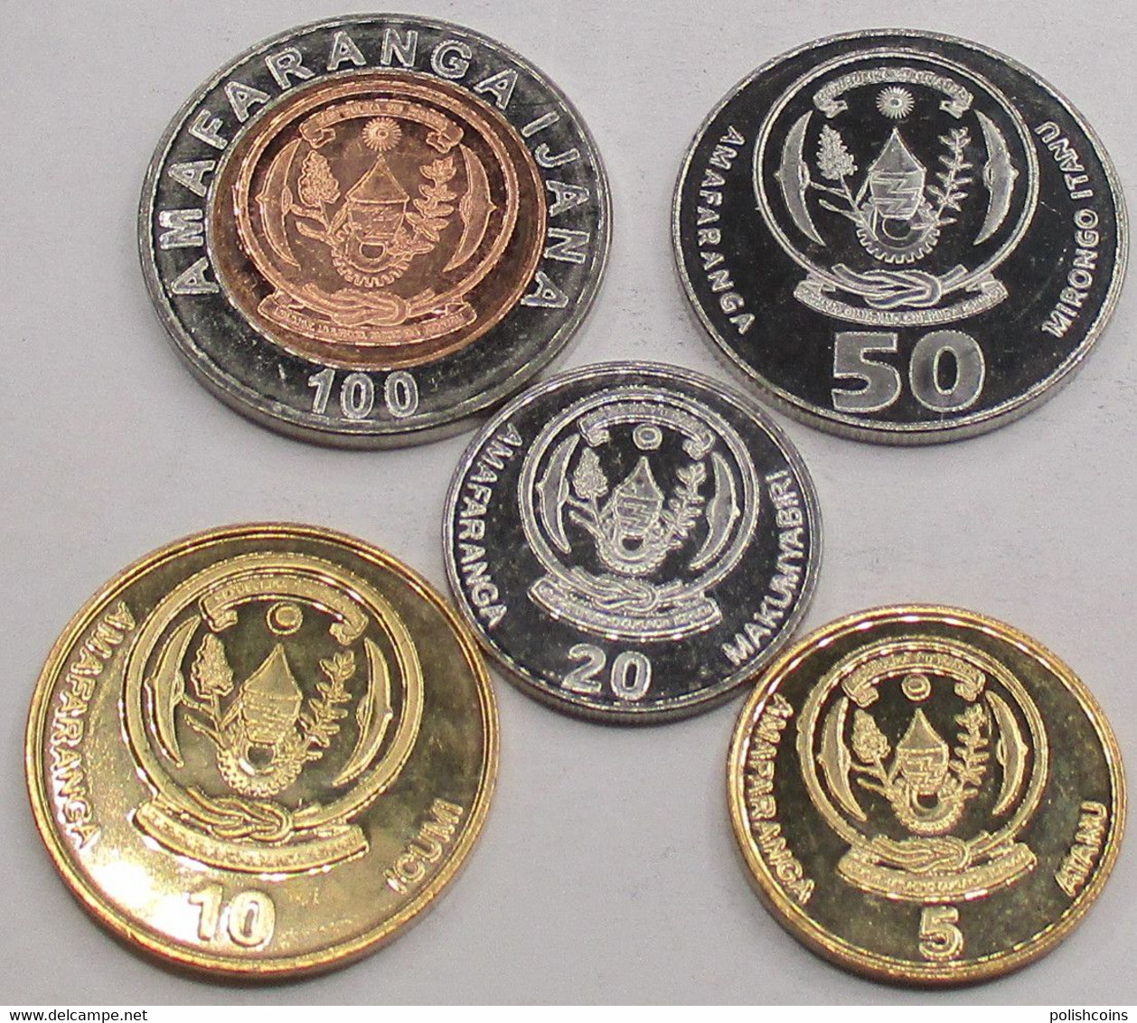 RWANDA Different Years Set 5 Coins #btran - Rwanda