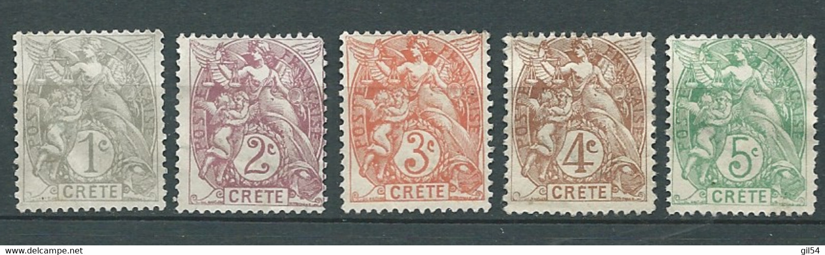 Crète   - Yvert N° 1 à 5  ( 5 Valeurs Neuves Sans Gomme  - Ai 32931 - Unused Stamps