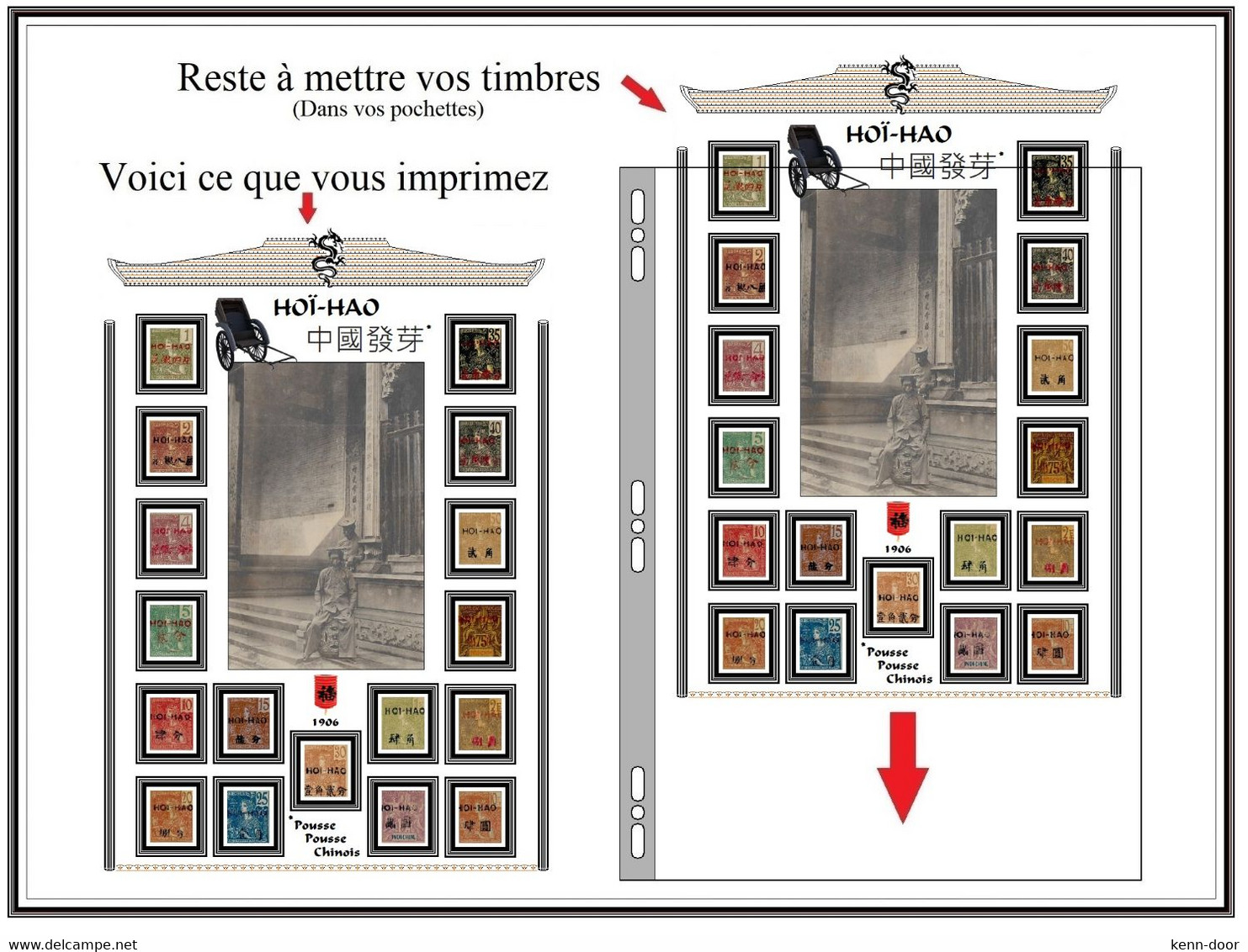 HOÏ-HAO  Album de timbres à imprimer