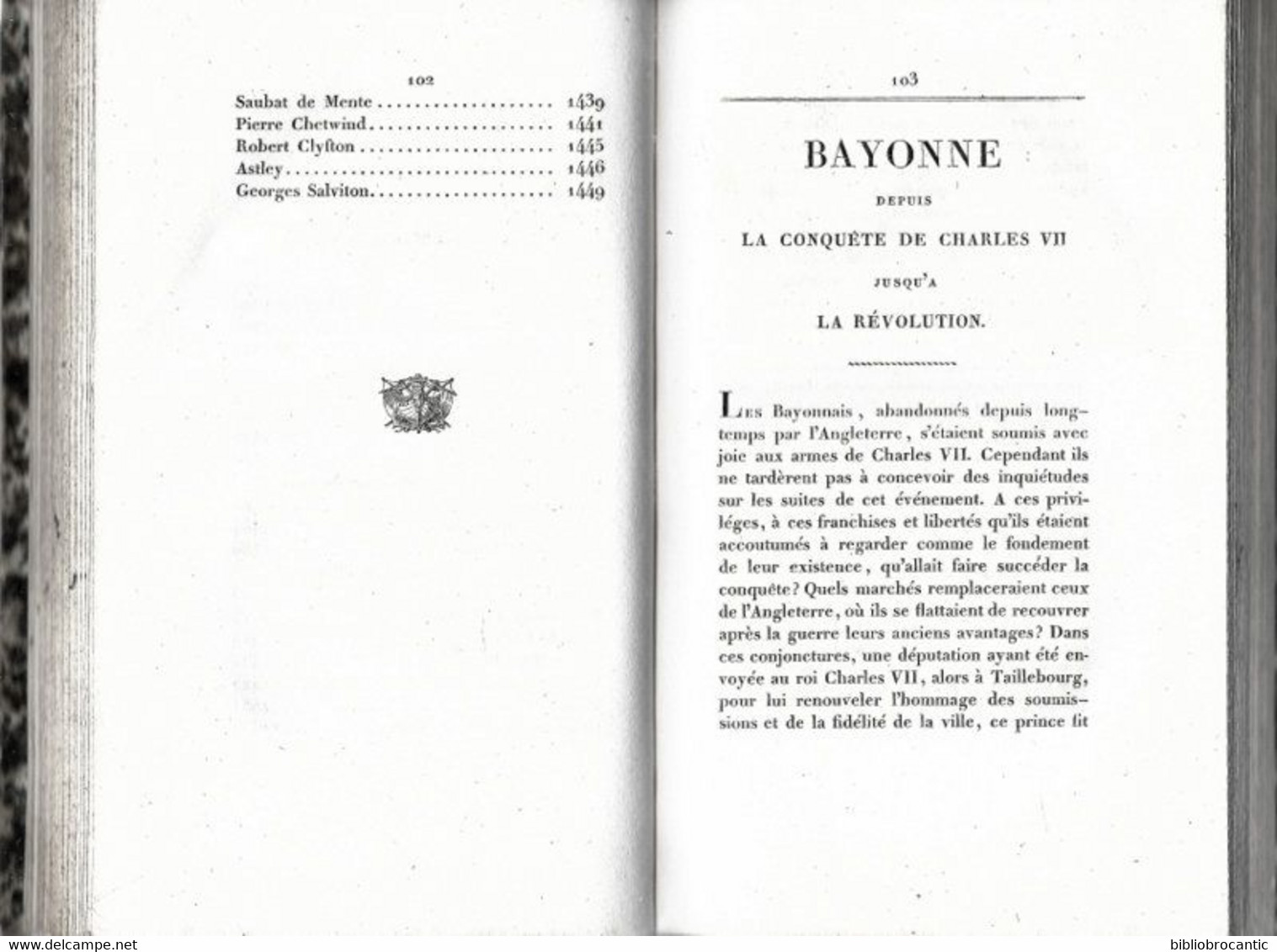 * NOUVELLE CHRONIQUE de la VILLE de BAYONNE *par un BAYONNAIS (Jean-Baptiste BAILAC)