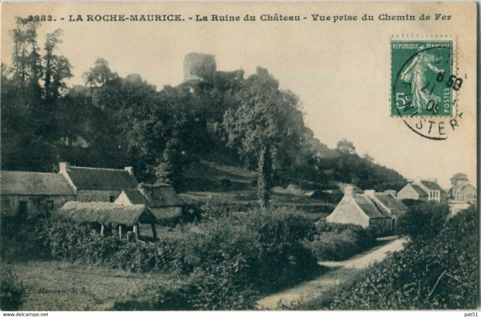 29 - La Roche Maurice : Les Ruines Du Château - Vue Prise Du Chemin De Fer - La Roche-Maurice