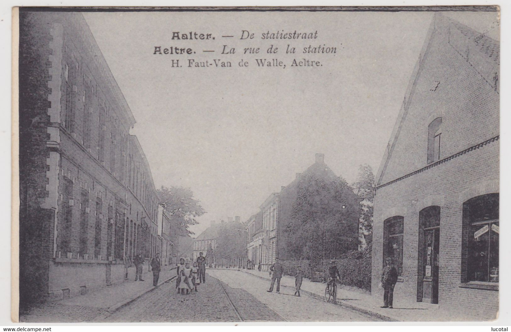 Aalter - De Statiestraat - Geanimeerd - Uitg. H. Faut-Van De Walle, Aalter - Aalter