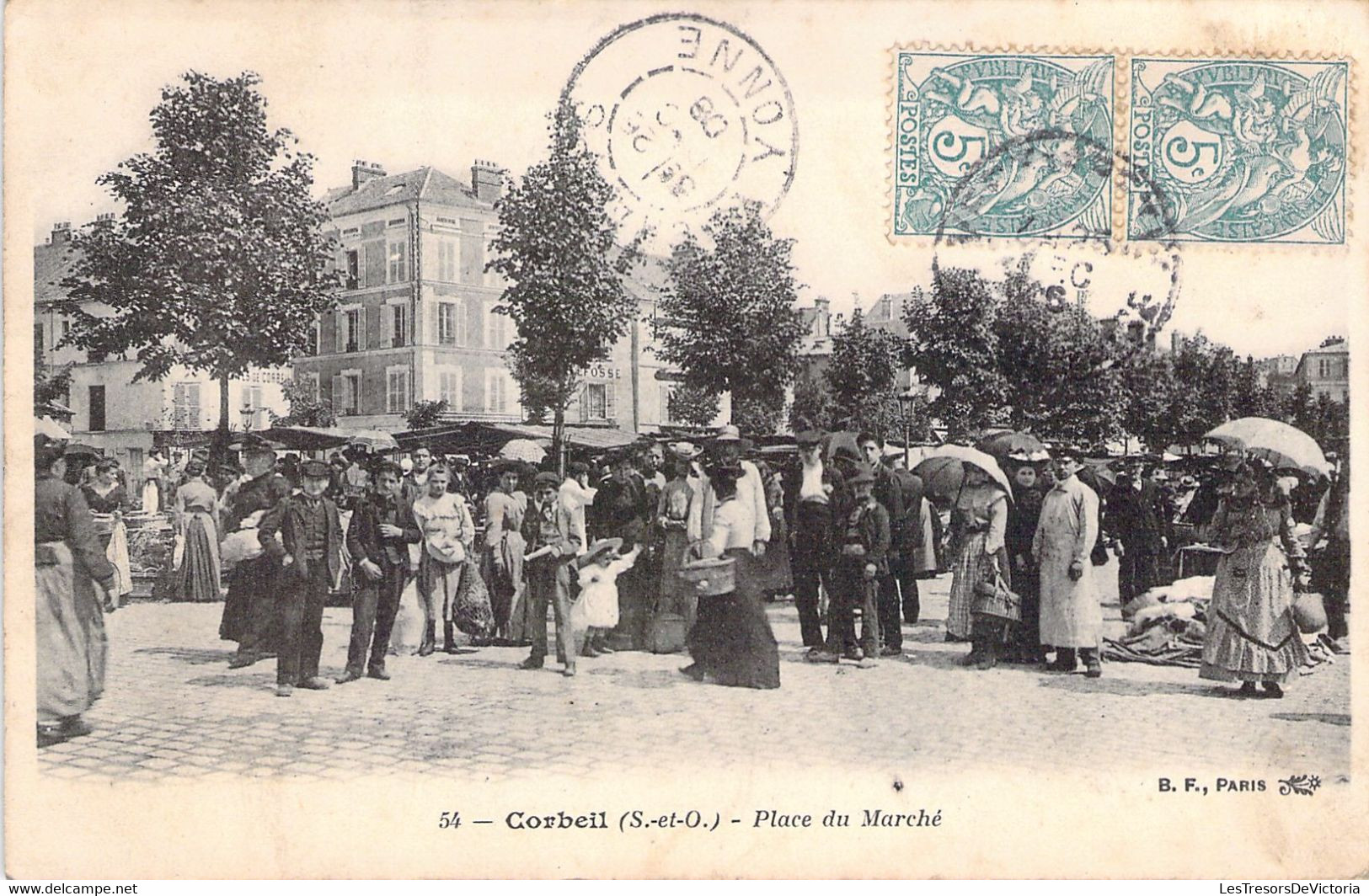 MARCHES - CORBEIL - Place Du Marché - BF PARIS- Carte Postale Ancienne - Märkte