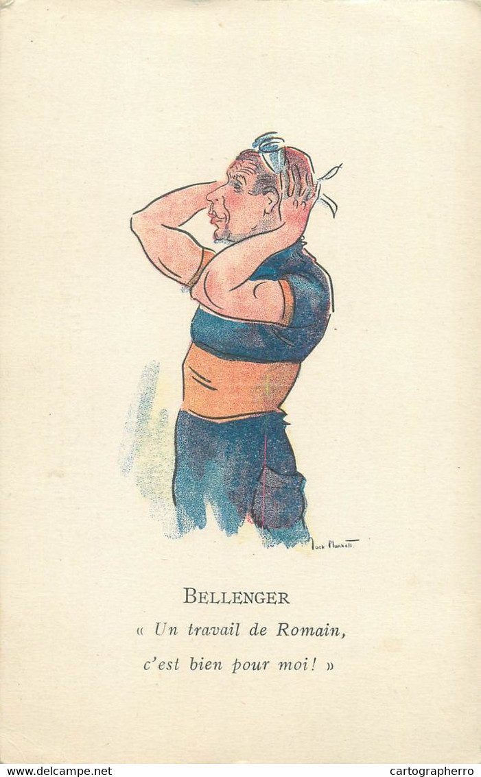 Illustrateur JACK PLUNKETT Cyclisme Cycling Cycliste Caricature Bellenger - Sportler