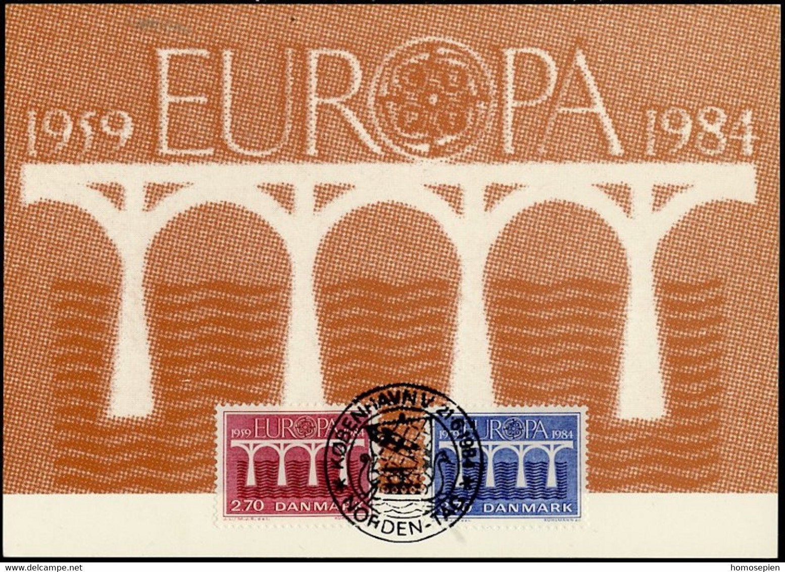 Danemark - Dänemark - Denmark CM 1984 Y&T N°809 à 810 - Michel N°MK806 à 807 - EUROPA - Maximum Cards & Covers