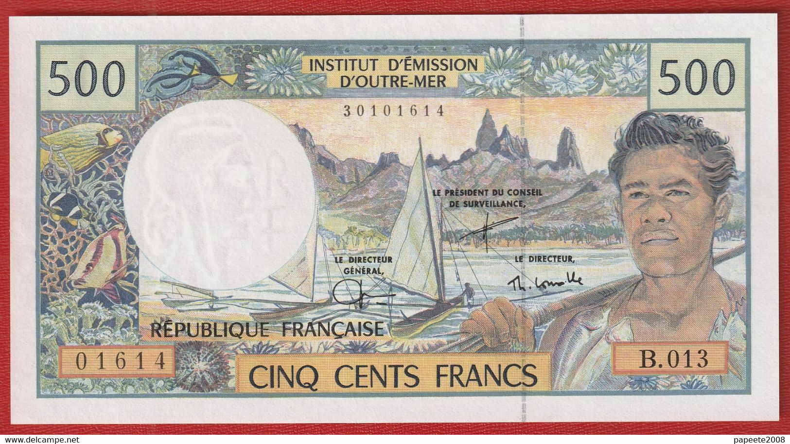 Polynésie Française - 500 FCFP - Alphabet B.013 / Signatures Severino-Redouin-Cornaill E - Neuf  / Jamais Circulé - Territoires Français Du Pacifique (1992-...)