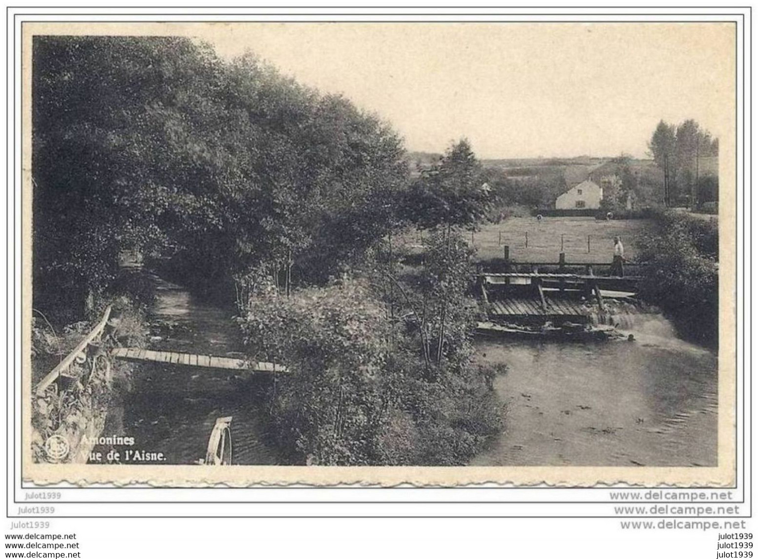 AMONINES ..--  Vue De L ' Aisne . Vers BRUXELLES ( Melle J. WATTE ) . Voir Verso . - Erezée