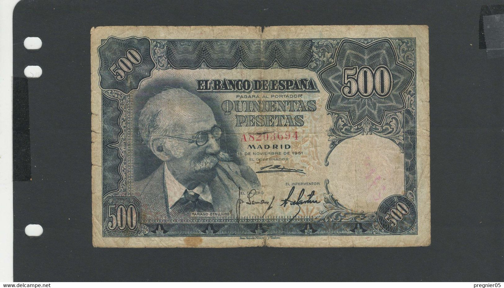 ESPAGNE - Billet 500 Pesetas 1951 B/VG Pick-142 - 500 Pesetas