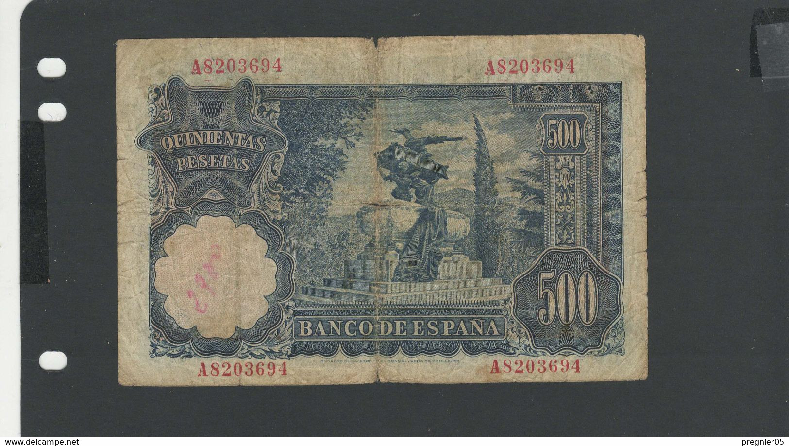 ESPAGNE - Billet 500 Pesetas 1951 B/VG Pick-142 - 500 Pesetas