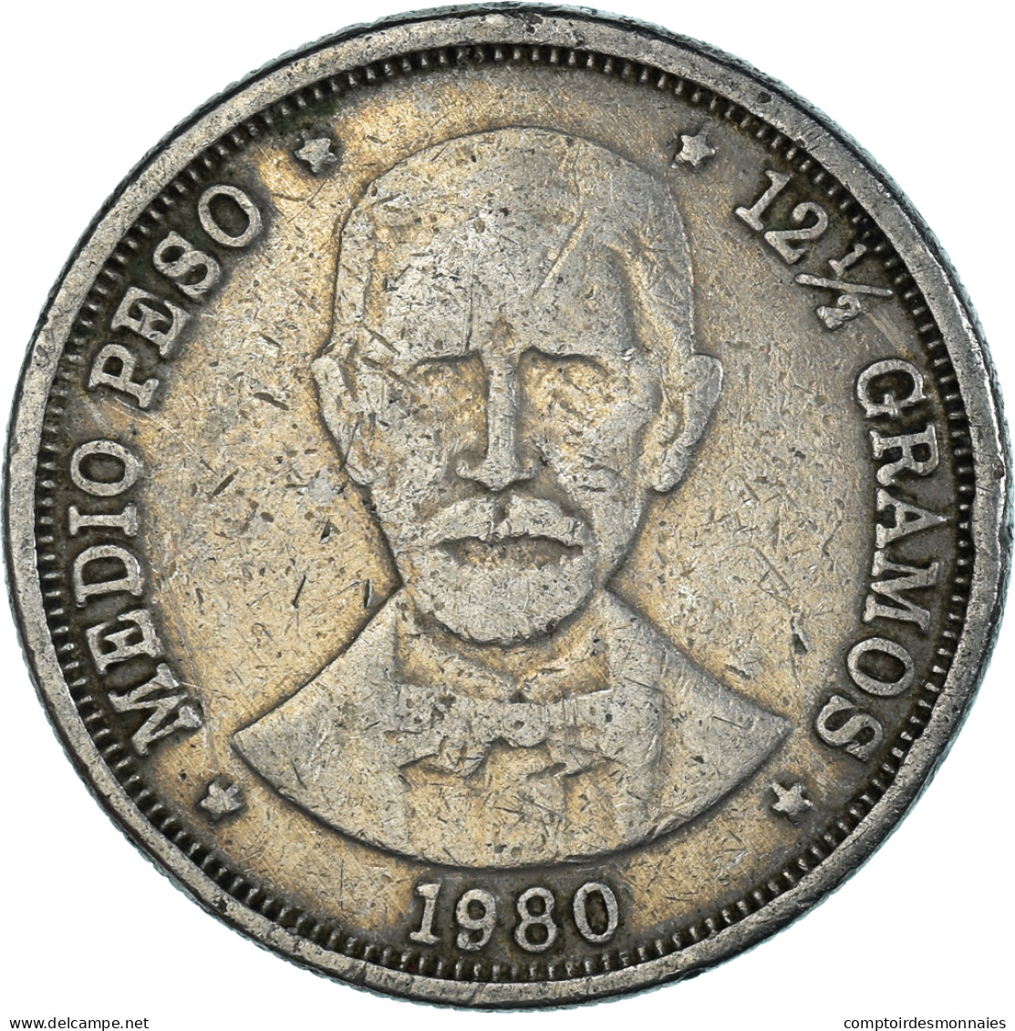 Monnaie, République Dominicaine, 1/2 Peso, 1980 - Dominicaanse Republiek