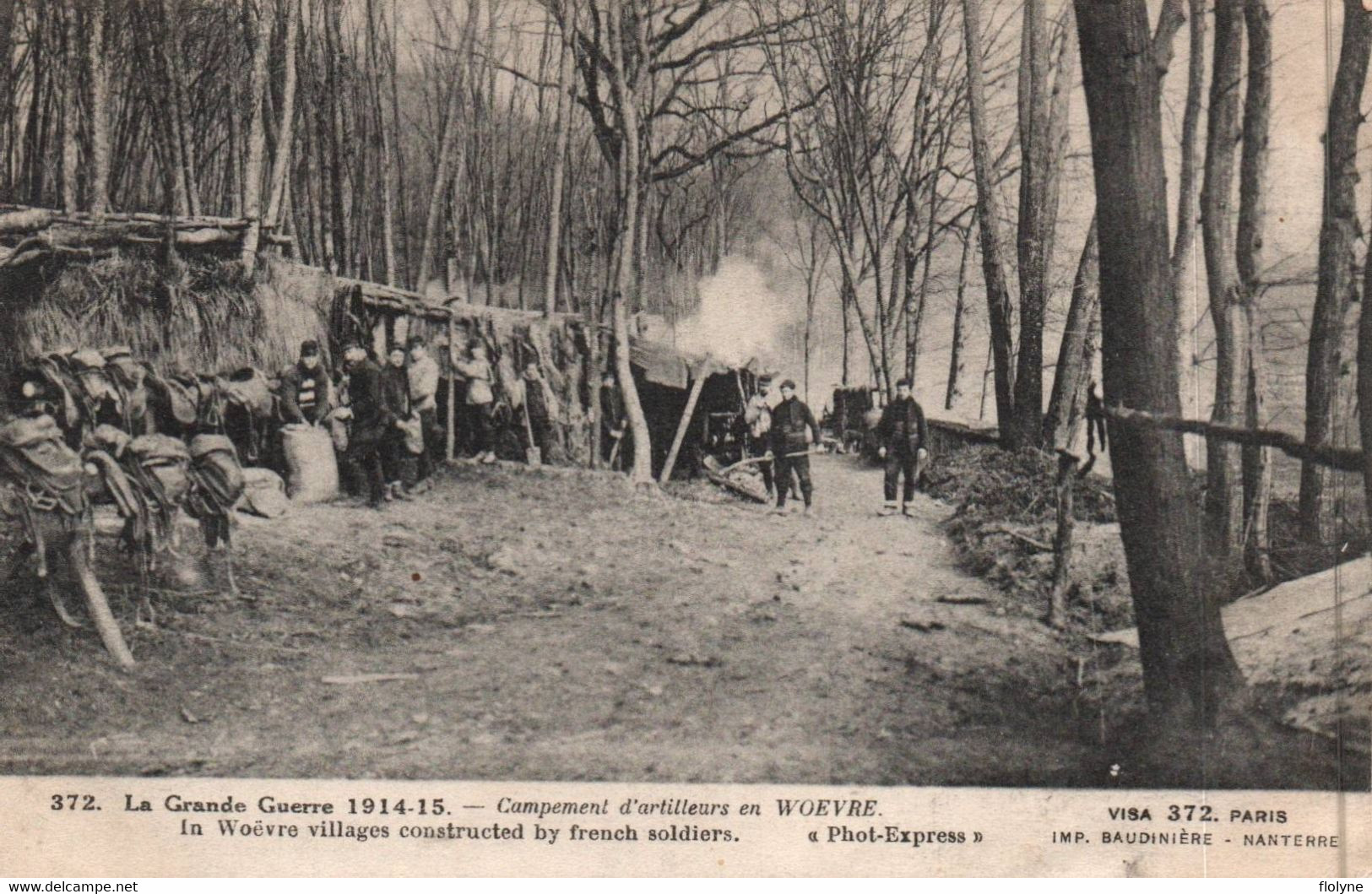 Meuse - Campement D'artilleurs En Woevre - Ww1 Grande Guerre 1914 1915 - Militaria - Autres & Non Classés