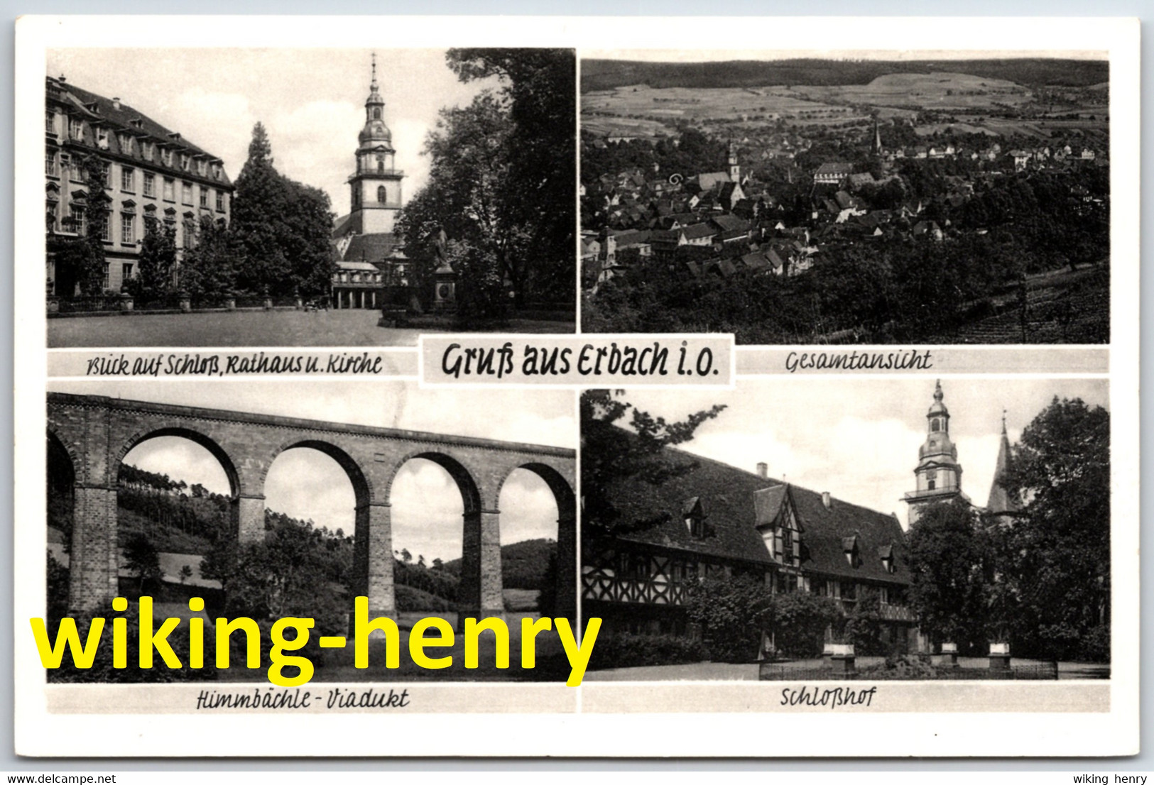 Erbach Im Odenwald - S/w Mehrbildkarte 7 - Erbach