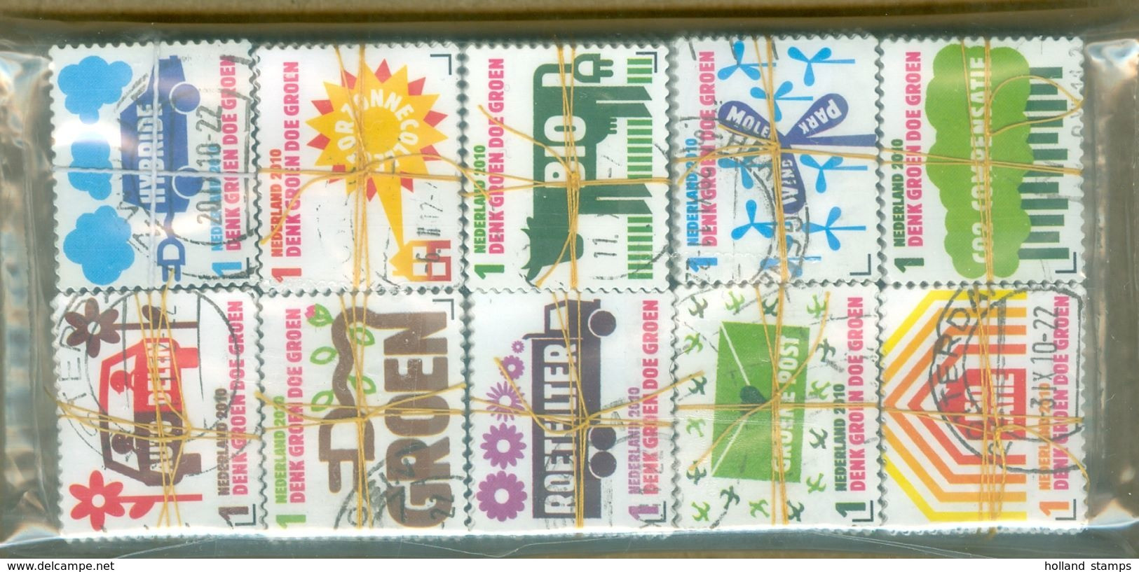 NEDERLAND SERIE 2732 - 2741 * KOMPLEET 100 SETS In BUNDELS BOTTES. CAT WAARDE EURO 500,00 - Used Stamps