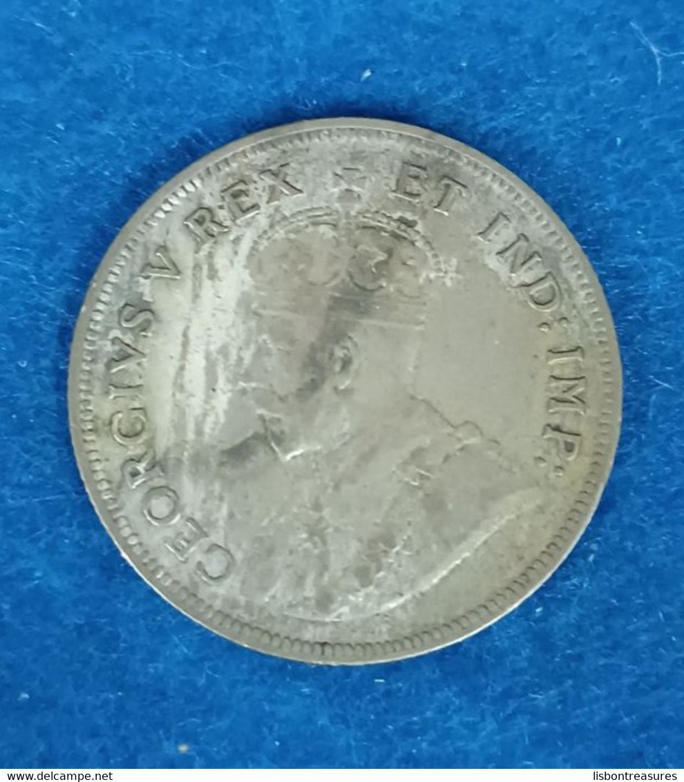 BRITISH EAST AFRICA ONE SHILLING KING GEORGE SILVER COIN 1921 - British Colony