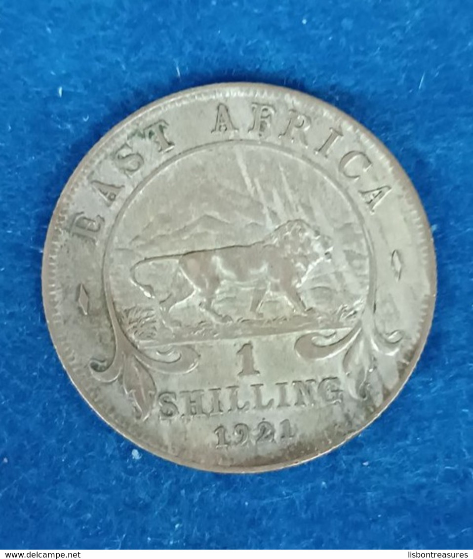 BRITISH EAST AFRICA ONE SHILLING KING GEORGE SILVER COIN 1921 - British Colony