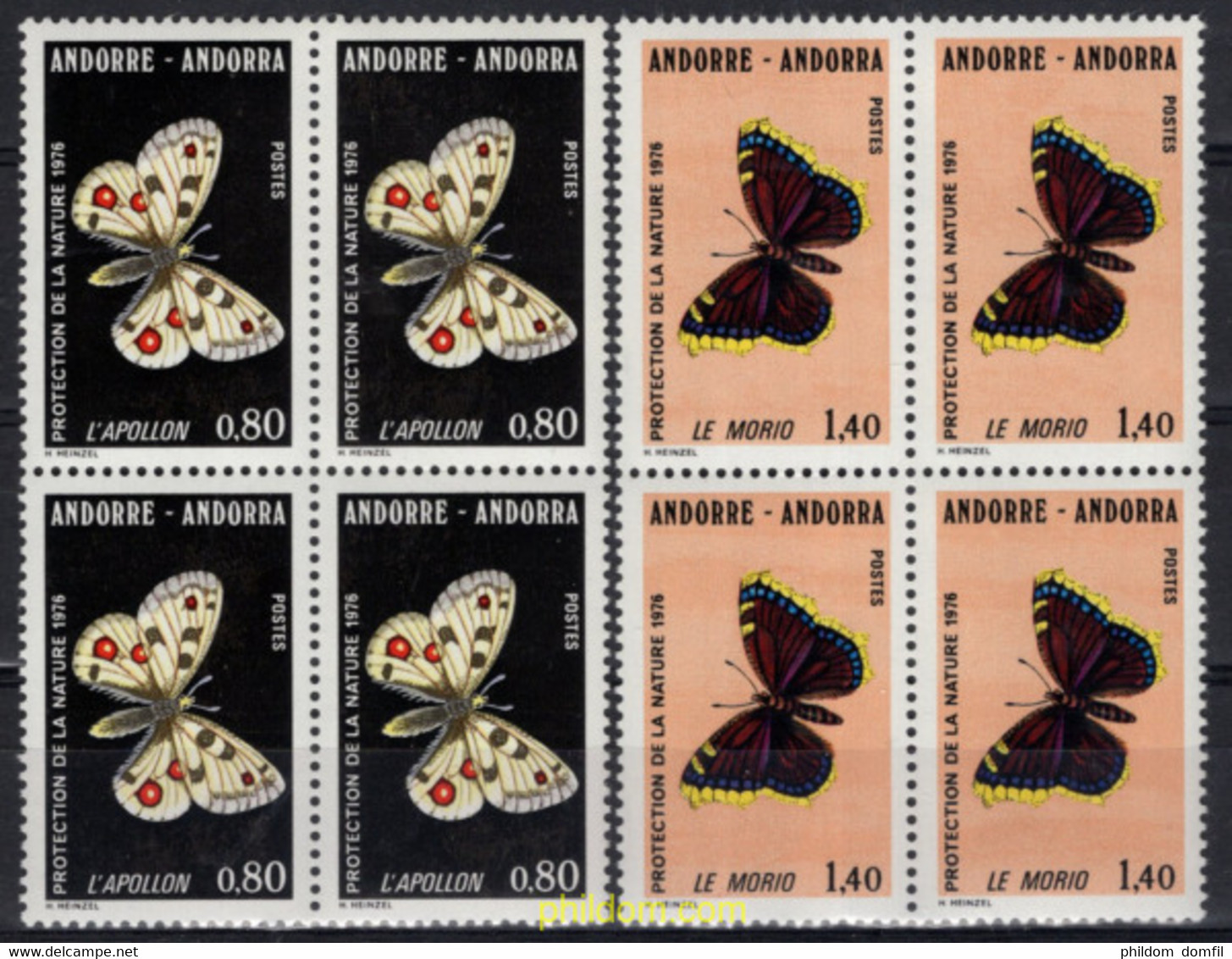 697339 MNH ANDORRA. Admón Francesa 1976 MARIPOSAS - Collections