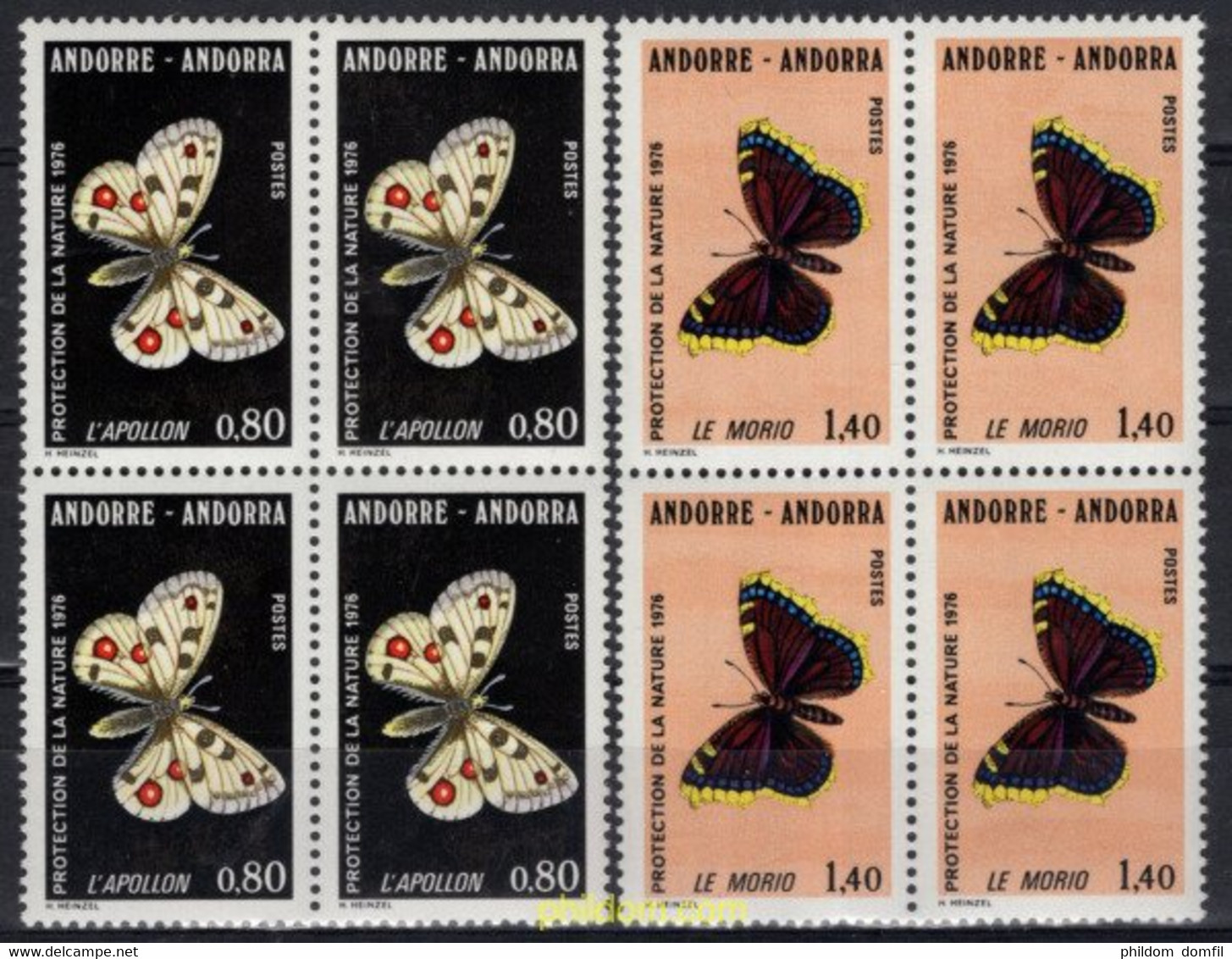 697339 MNH ANDORRA. Admón Francesa 1976 MARIPOSAS - Araignées