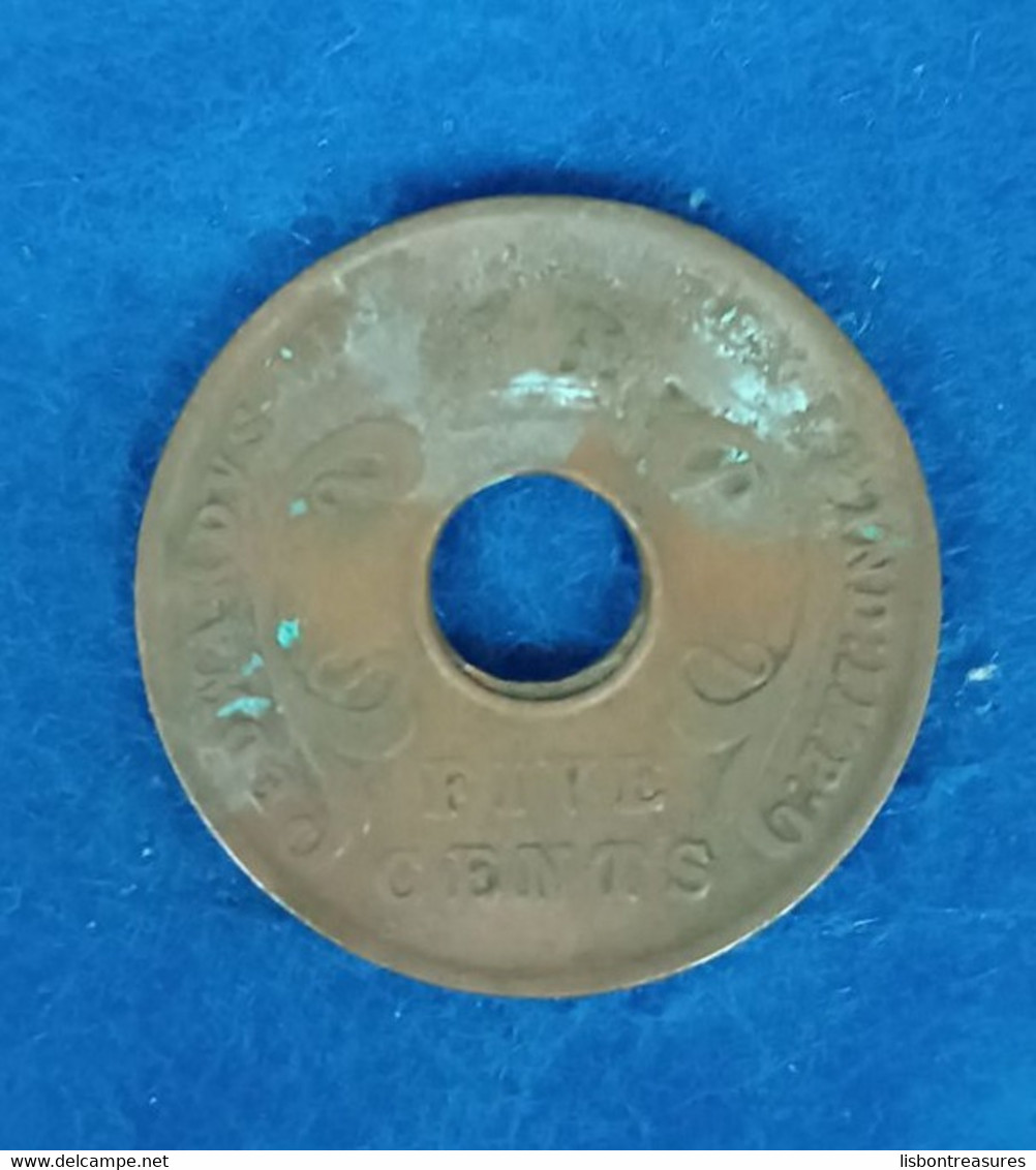 BRITISH EAST AFRICA FIVE CENTS COIN 1936 - Colonia Británica