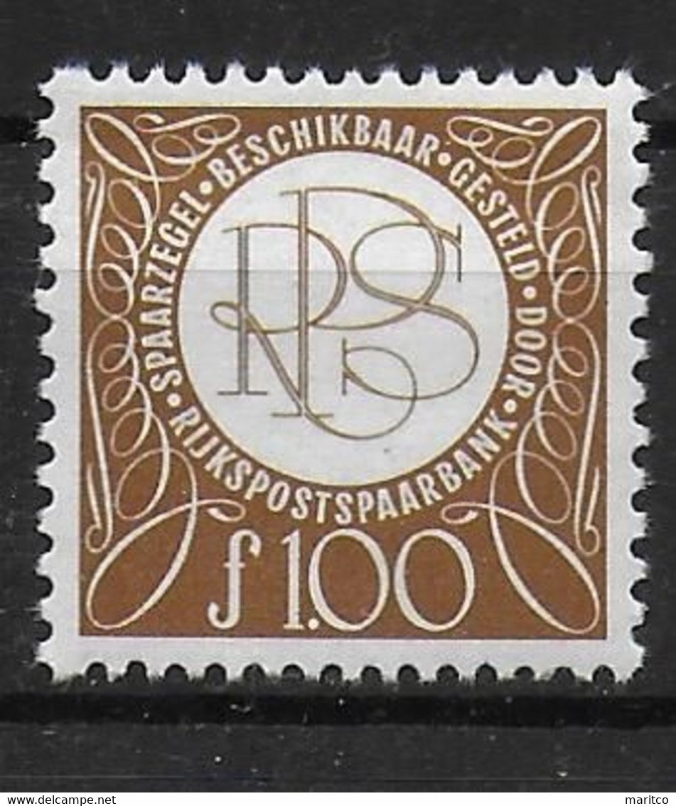 Nederland Sparmarke Savings Stamp  Spaarbankzegel Rijkspostspaarbank - Revenue Stamps