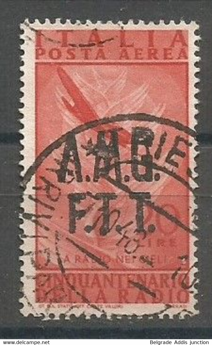 Italy Italia Yugoslavia Trieste Zona A Sassone Aerea 9 Used 1947 - Poste Aérienne