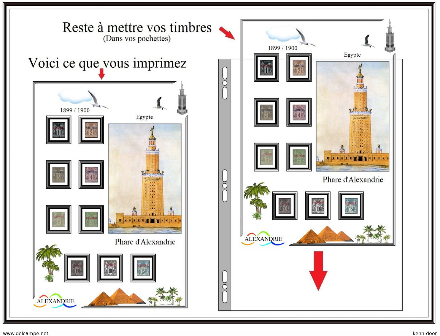 Album De Timbres à Imprimer   ALEXANDRIE - Otros & Sin Clasificación