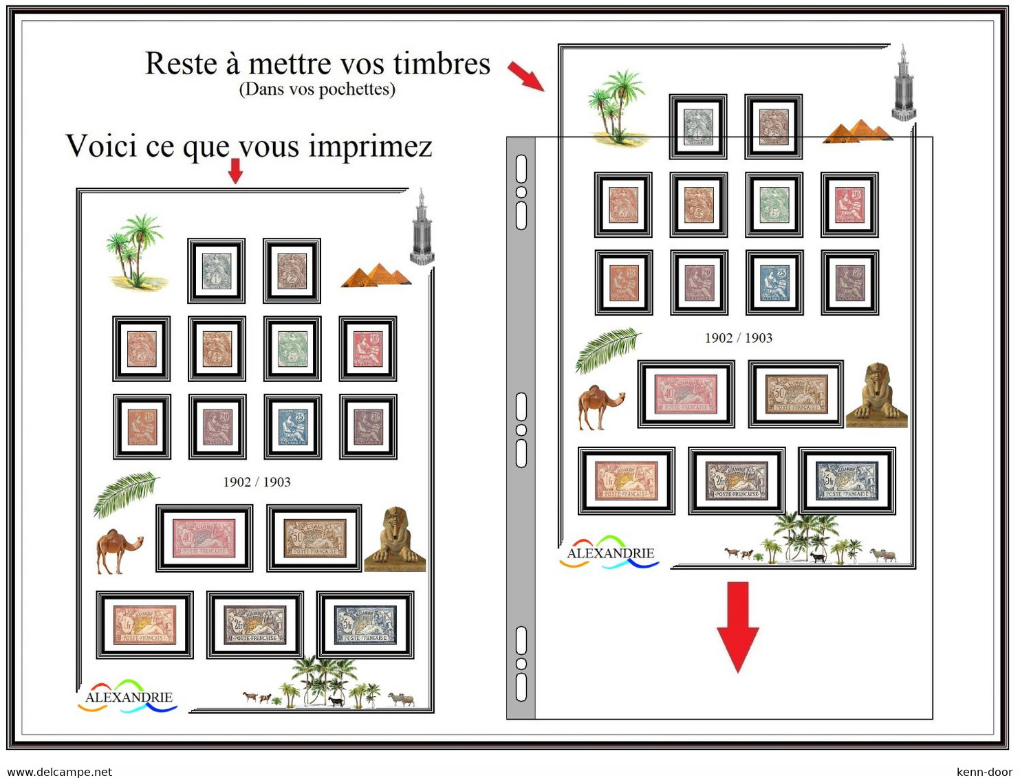 Album De Timbres à Imprimer   ALEXANDRIE - Otros & Sin Clasificación