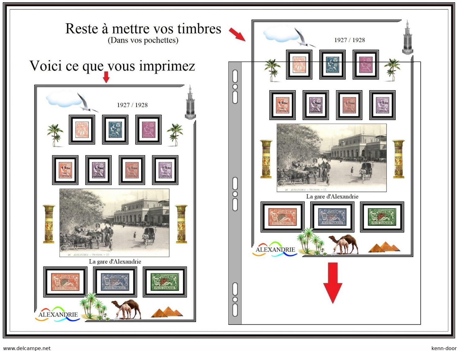 Album de timbres à imprimer   ALEXANDRIE