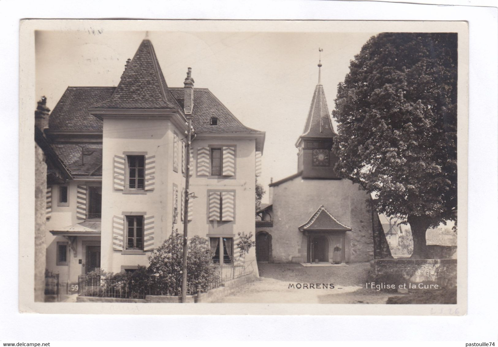 CARTE  PHOTO  -  MORRENS  -  L'Eglise  Et  La  Cure - Morrens