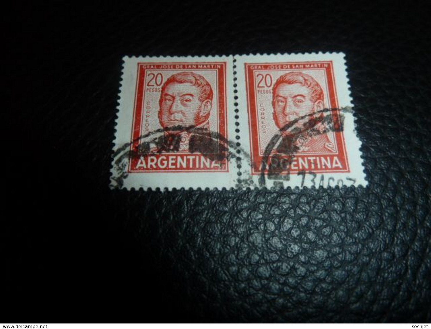 Argentina - Général José De San Martin - 20 Pesos - Yt 781 - Rouge - Double Oblitérés - Année 1965 - - Usati