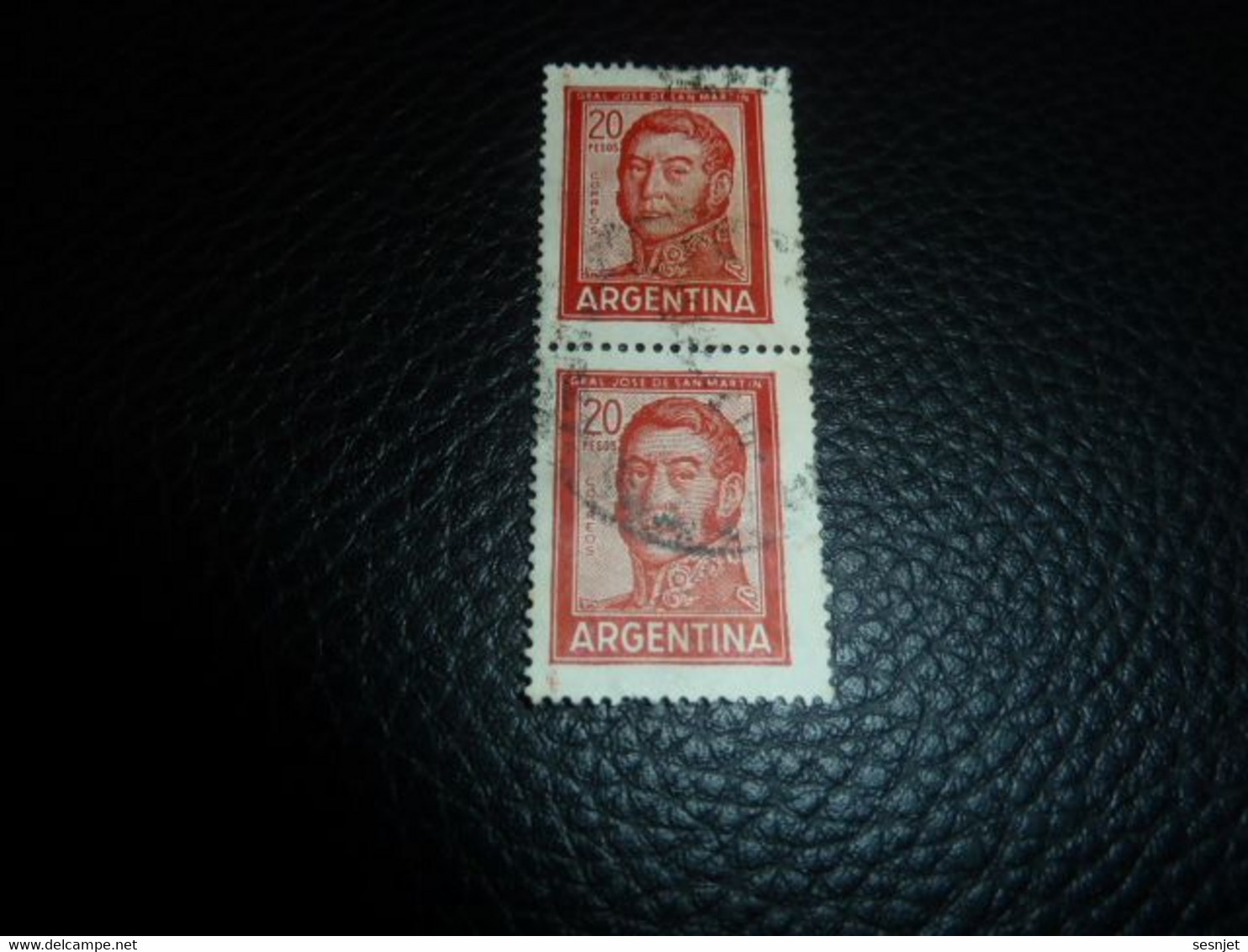 Argentina - Général José De San Martin - 20 Pesos - Yt 781 - Rouge - Double Oblitérés - Année 1965 - - Oblitérés