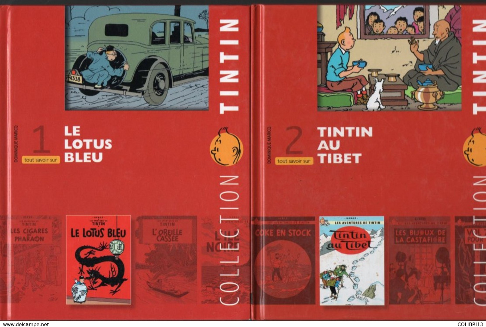 LOT De 4 Livrets De La Collection TINTIN 1/2/3/4 TIBET, LOTUS BLEU, 7 BOULES DE CRISTAL, TEMPLE DU SOLEIL - Bücherpakete