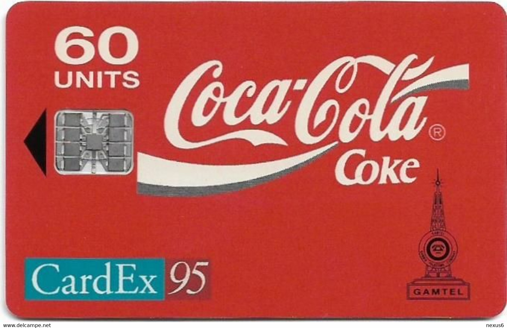 Gambia - Gamtel - Coca Cola, Cardex '95, SC7, 60Units, 2.000ex, Mint - Gambie