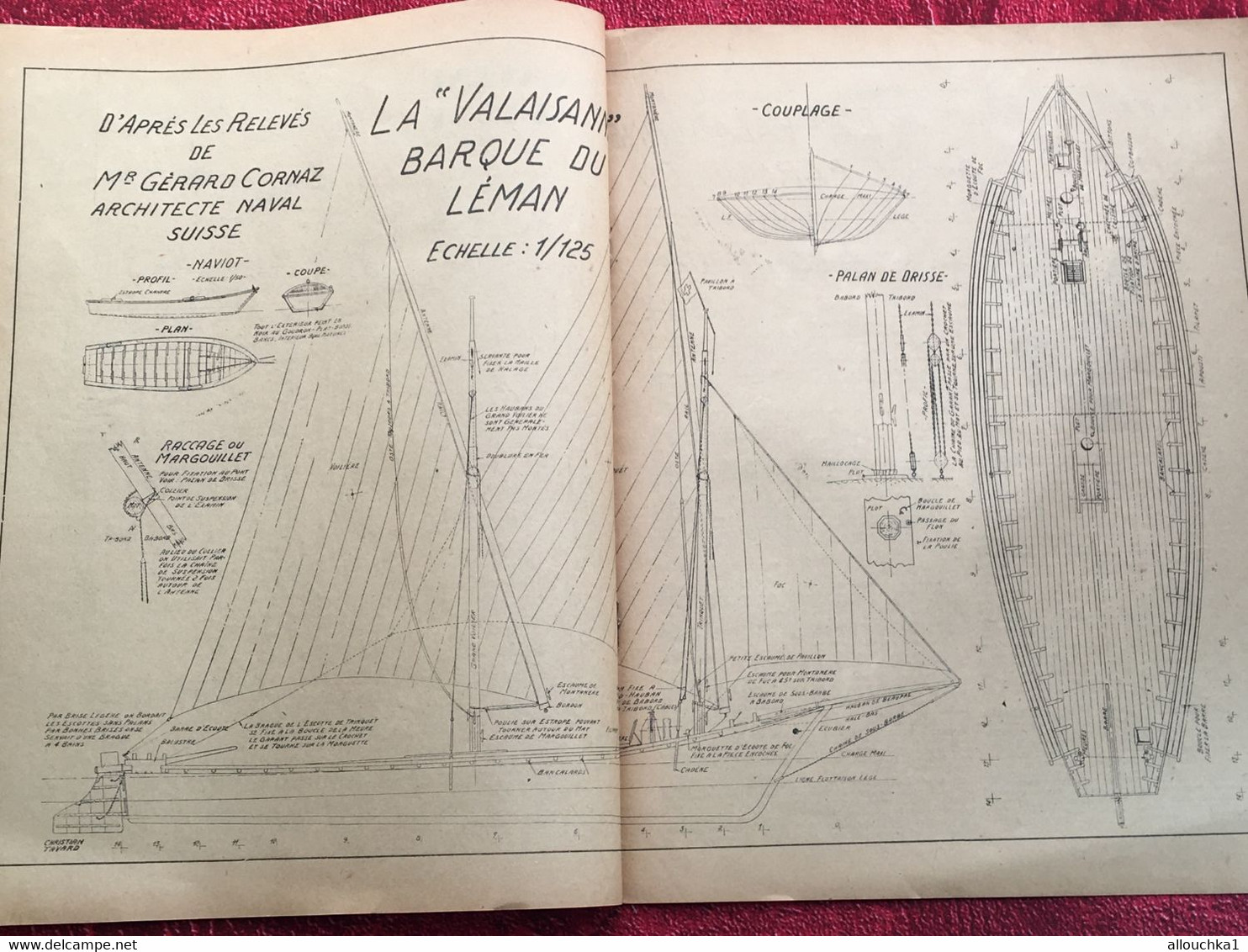 1951 Le Modèle réduit de Bateau Livre, Revue Français  Pratique Modélisme-N°41 Stadt Zurich Galère du canton