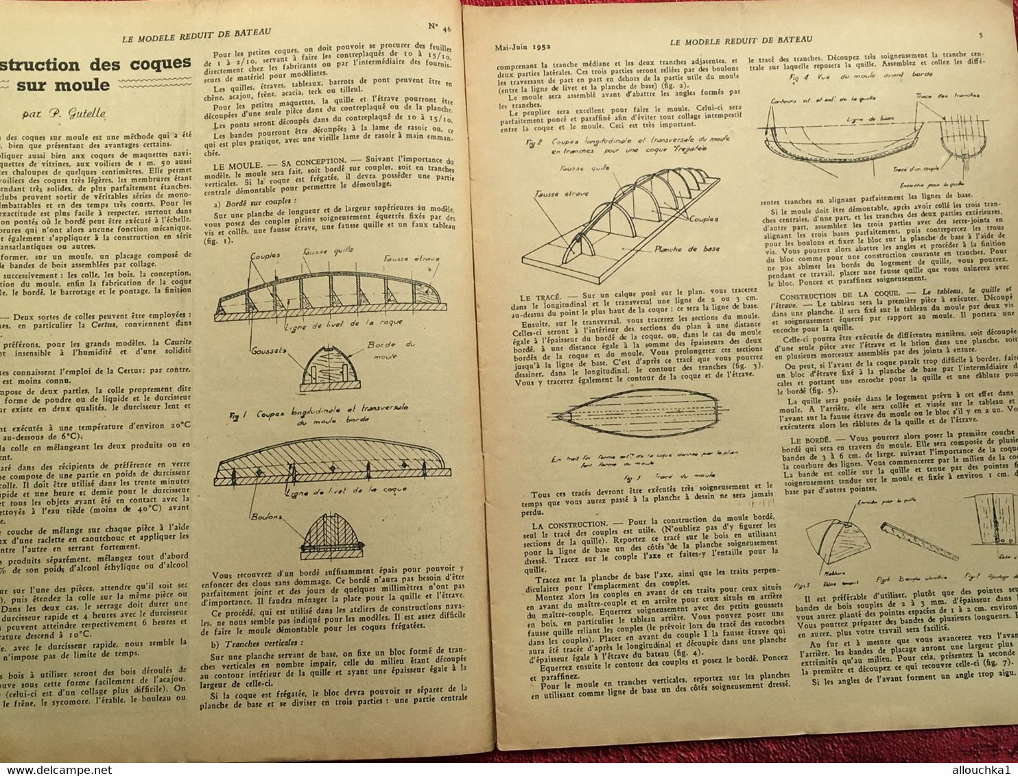 1952 Le Modèle Réduit De Bateau Livre, Revue Français  Pratique Modélisme-N°46 La Coupe Des  Vapeurs Aux Tuileries - Modélisme