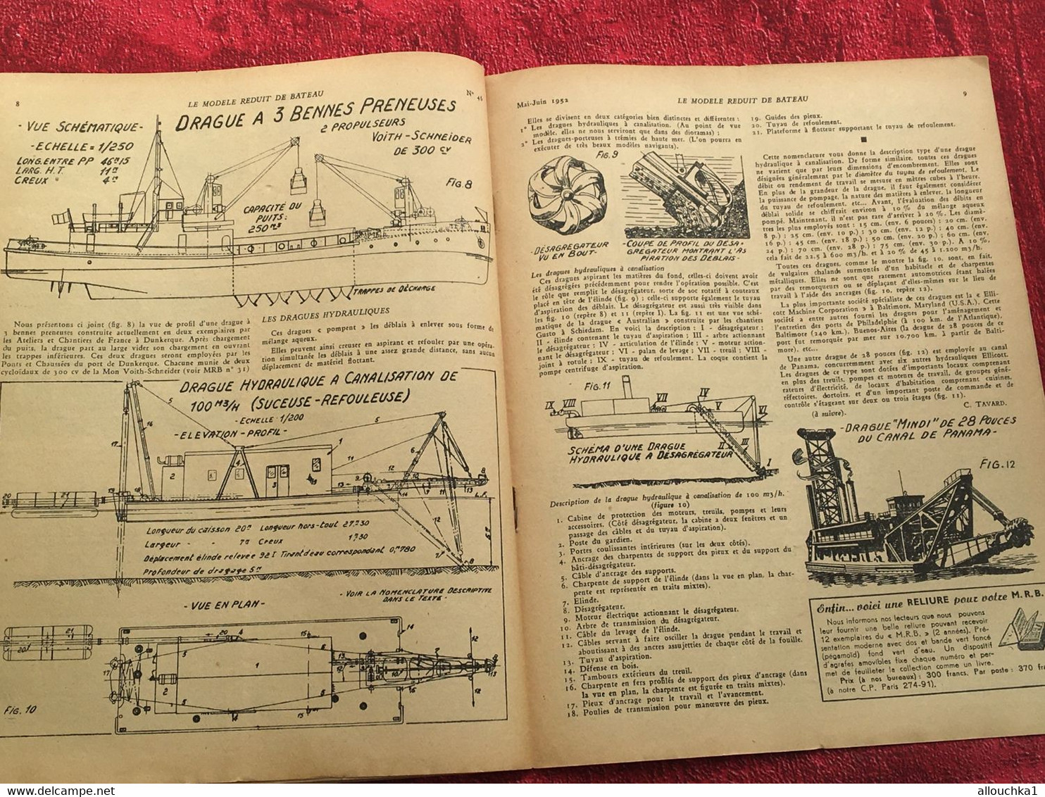 1952 Le Modèle réduit de Bateau Livre, Revue Français  Pratique Modélisme-N°46 La Coupe des  vapeurs aux Tuileries