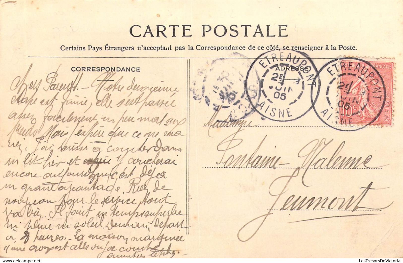 FRANCE - 02 - Etréaupont - La Grande Rue, Vue Du Pied De La Côte - Editeur : A. Godet  - Carte Postale Ancienne - Soissons