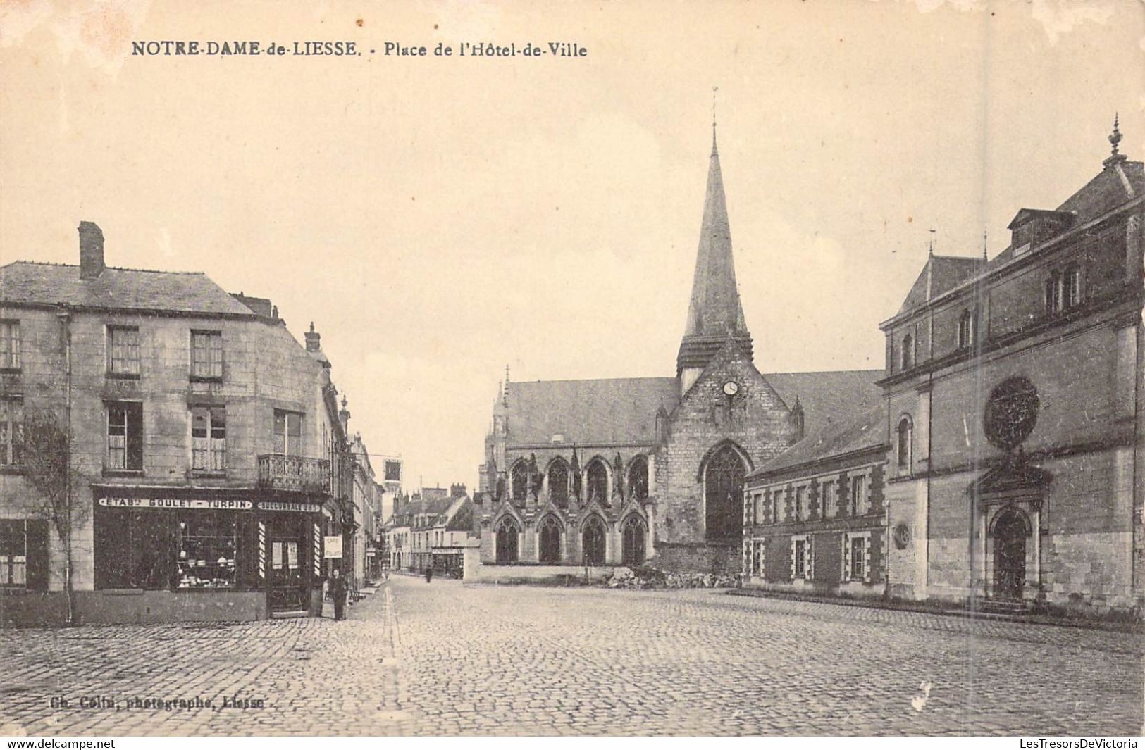 FRANCE - 02 - Notre-Dame-de-Liesse - Place De L'Hôtel De Ville - Editeur : Ch.Coltn - Carte Postale Ancienne - Sonstige & Ohne Zuordnung